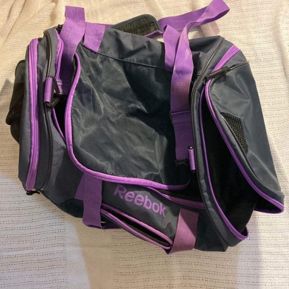 Reebok Charcoal and Lavender Sports Bag